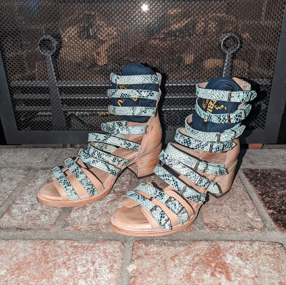 FreeBird Turquoise Casandra Sandal Bootie size 9 - Picture 6 of 11